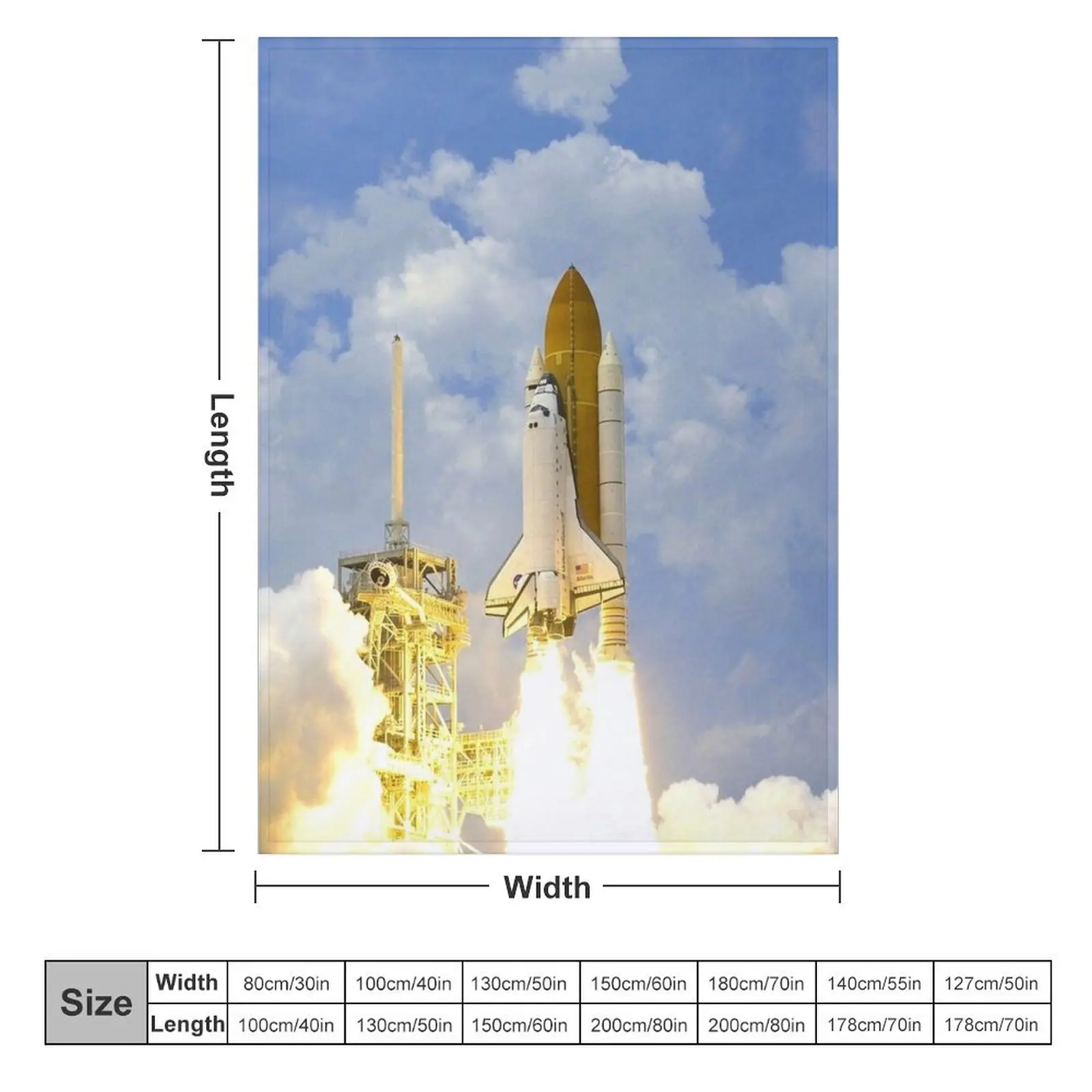 Space shuttle lift off spacecraft design Throw Blanket Thins christmas decoration anime Blankets