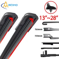 Kcimo-escobillas de limpiaparabrisas delanteras para coche, goma duradera, suave, sin marco, sin soporte, accesorios para ventana, 1 ud.