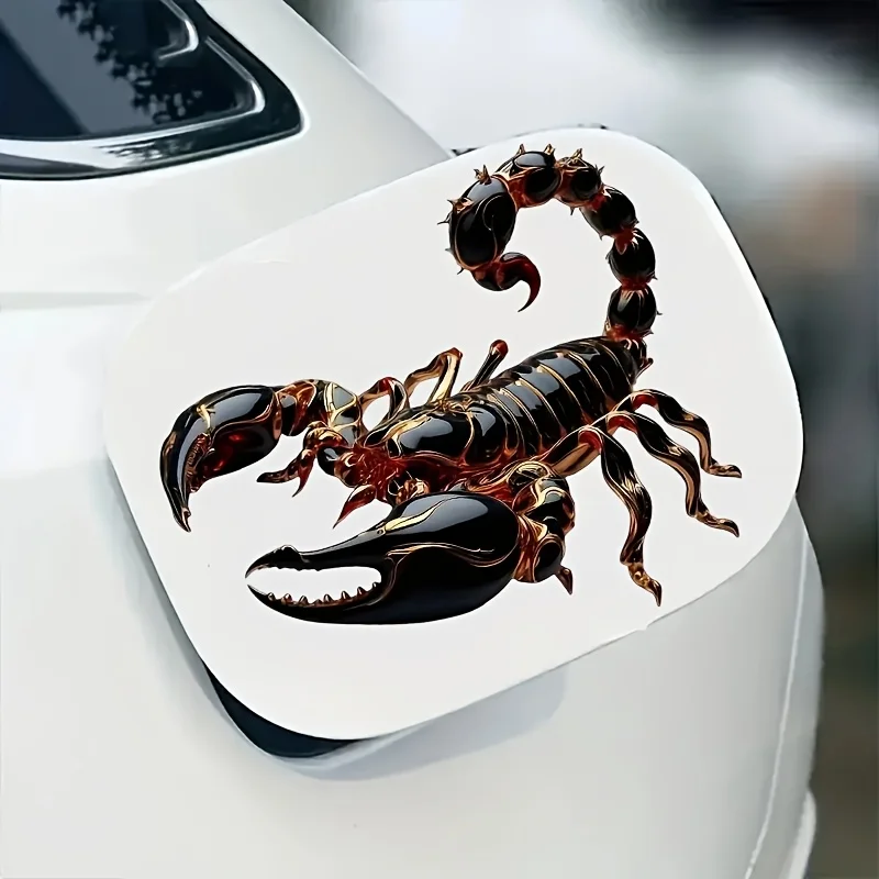 

1PC 2D Flat Scorpion Car Stickers Waterproof for DIY Auto Window Bumper Side Body Universal Self-adhesive Halloween Vinyl Decals