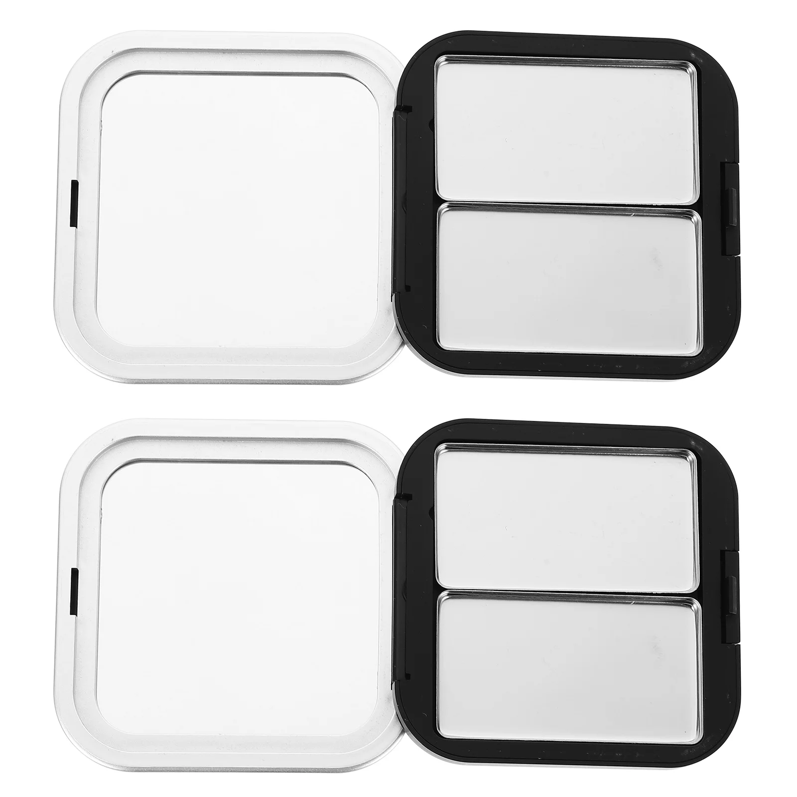 2 Pcs Eye Shadow Box Pallet Makeup Powder Travel Container Empty Palates for Small