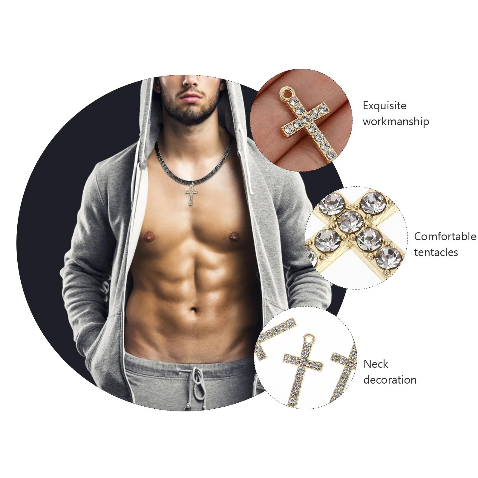 

Cross Pendant Accessories Hanging Pendants Decor Alloy Bracelet Decors Charms Jewelry Making Supplies Necklace for DIY Kit