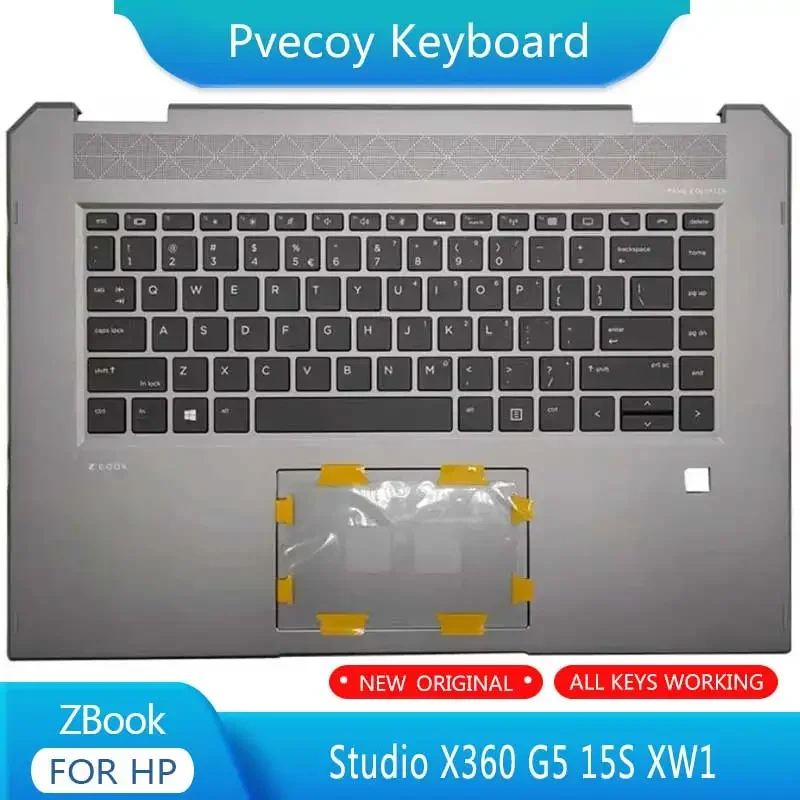 New HP ZBook Studio X360 G5 15S XW1 Laptop Palmrest Case Keyboard US English Version Upper Cover