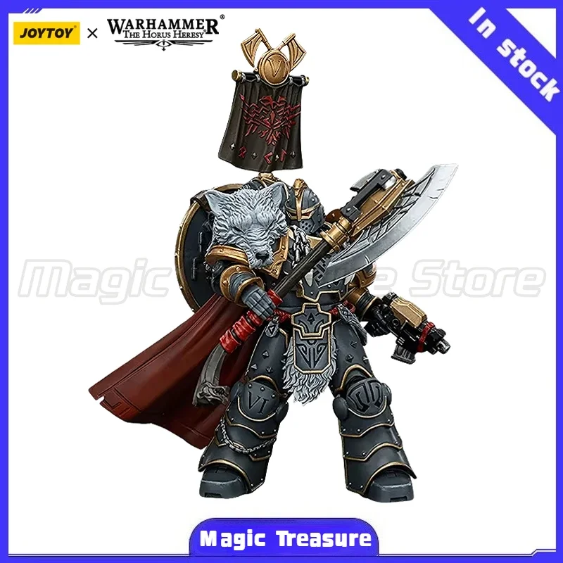 

【MT】JOYTOY Warhammer 40K Space Wolves Legion Praetor с силовым топором и боевым щитом, фигурка 1/18
