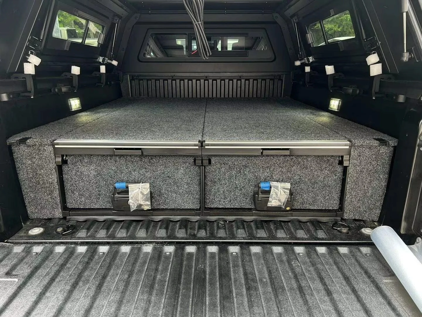 4WD Outdoor Heavy Duty Trunk Mount 1600mm Offroad Pickups Double Drawer Top Slides Storage Tooling Box Side Rear Interior Kits