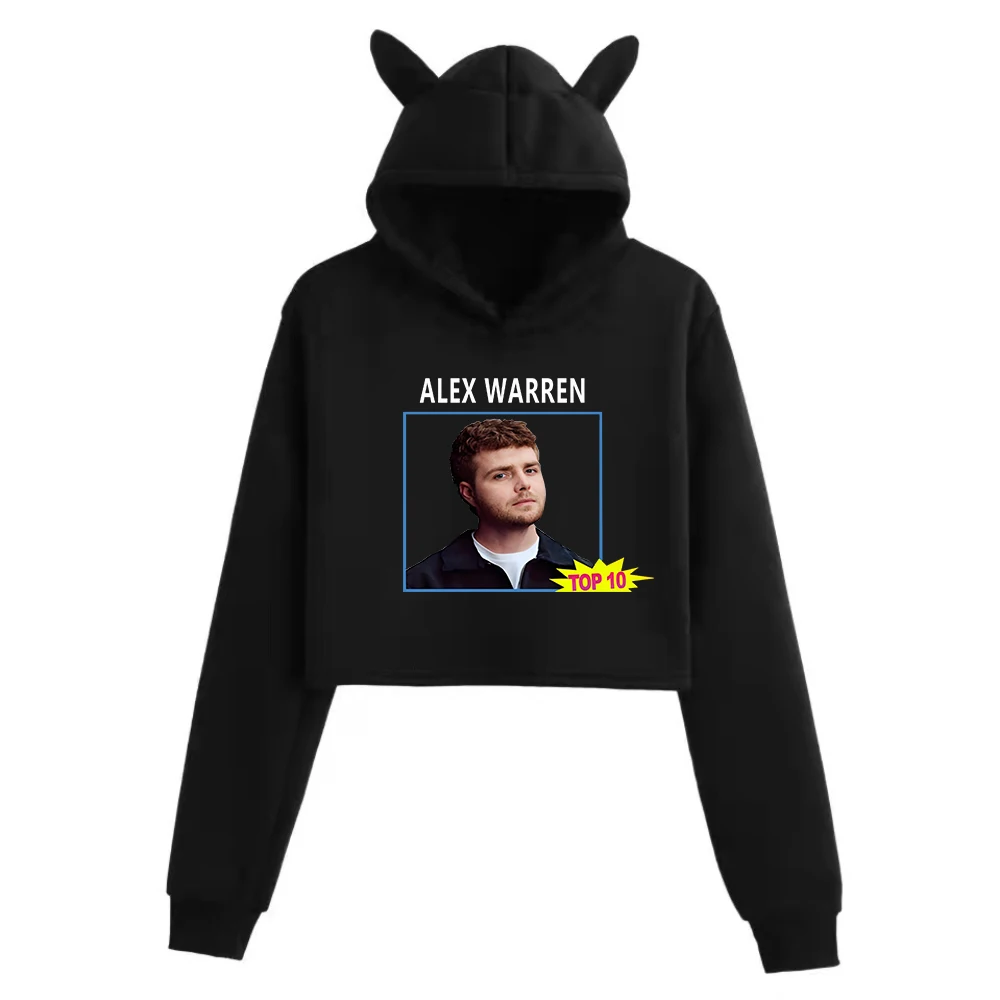 

Свитшот Alex Warren 2026: укороченный топ с длинным рукавом, модная толстовка для девочек