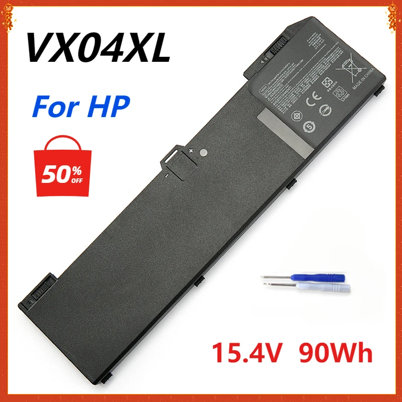 New VX04XL Laptop Battery for HP Zbook 15 G6 G5 Series HSTNN-IB8F 5CN17PA 4ME79AA HSN-Q13C L05766-855 L06302-1C1 15.4V 90WH