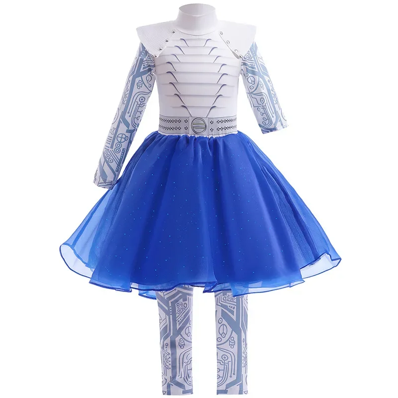 Zombies Alien Costume for 3-10 Years Carnival Birthday Space Themed Party Cosplay Alien Outfit 2Pcs Set Halloween Costume