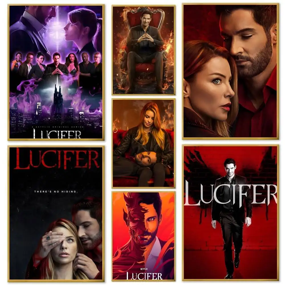Lucifer TV Serie Poster And Prints Wall Art Pictures For Modern Bedroom Game Room Home Decor