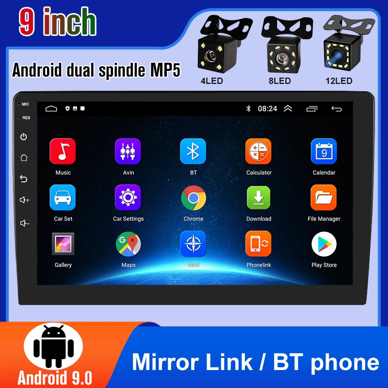 AHOUDY 2 Din Car Radio 7 Inch Multimedia Player Android 12 Carplay Android Auto GPS Navigation Universal