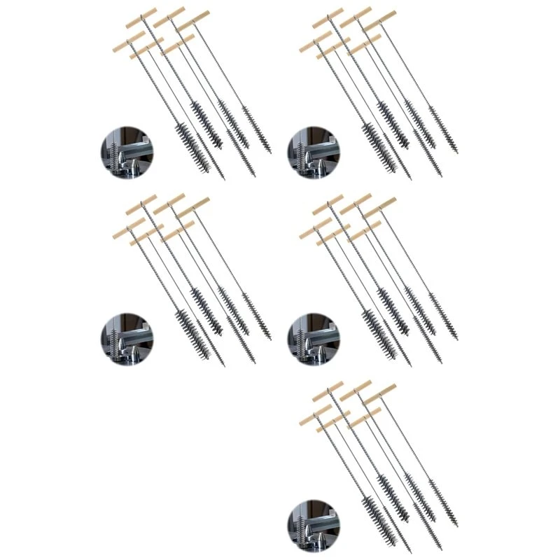T19C 30 Piece Drill Hole Brush Set Hole Brush Cleaning Brush Pipe Cleaner Brush Stainless Steel…