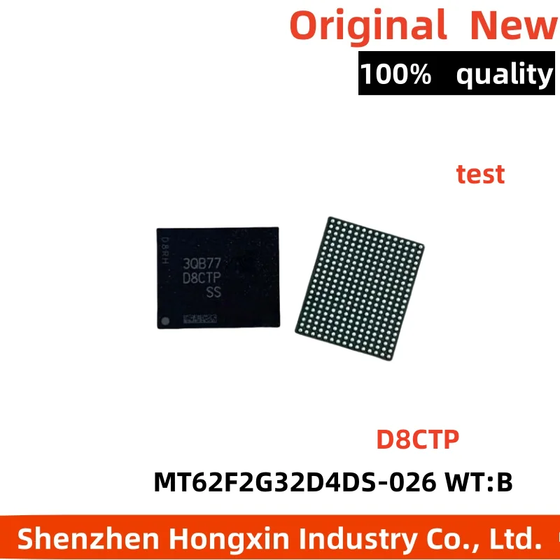 

1 piece test D8CTP MT62F2G32D4DS-026 WT: B 315FBGA LPDDR5 single 8GB RAM chip
