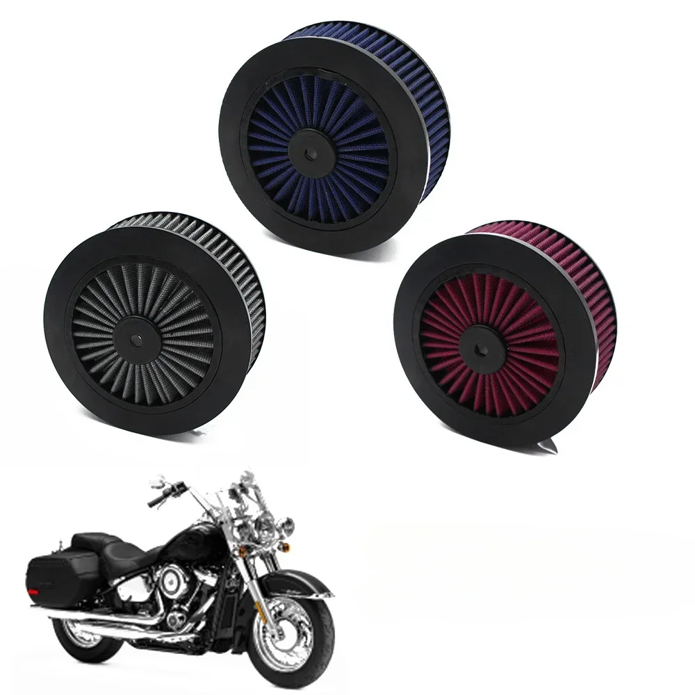 Motorcycle Air Filter For Harley Dyna FXR 1993-2017 FXDLS Softail Touring Trike 2008-2016 Sportster 1991-2019 Intake Cleaner