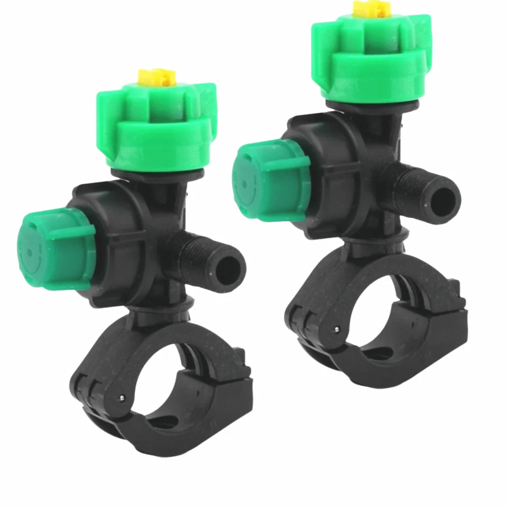 2PCS Engineering Plastic Spraying Nozzle 14mm Male Thread Easy Installation Fan Shaped Spray Nozzle 20mm /25mm Clamp