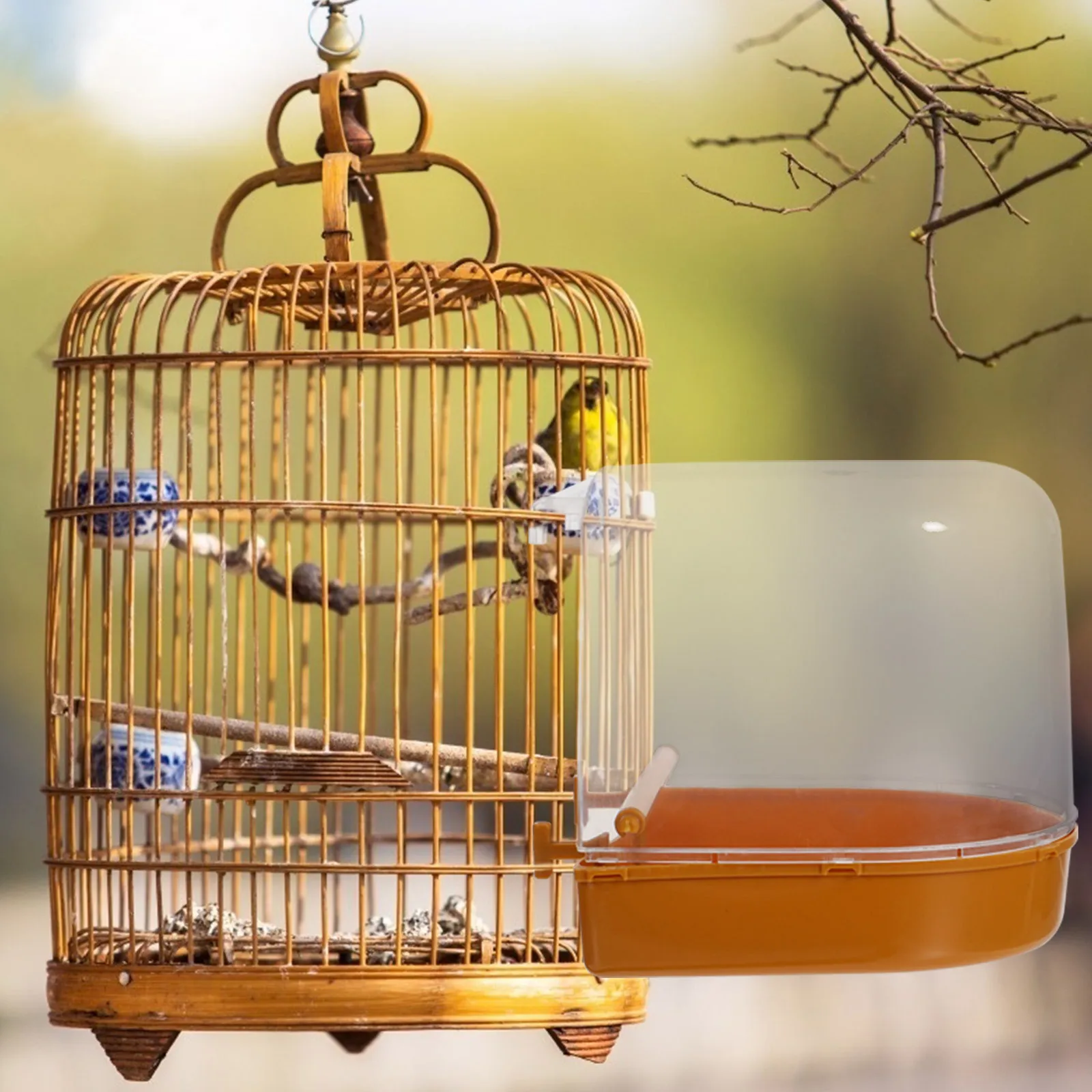 حوض استحمام الطيور سميكة حوض استحمام معلق للببغاء الببغاء كوكاتيل دش حمام الرمال مستلزمات الحيوانات الأليفة صديقة للبيئة قوية