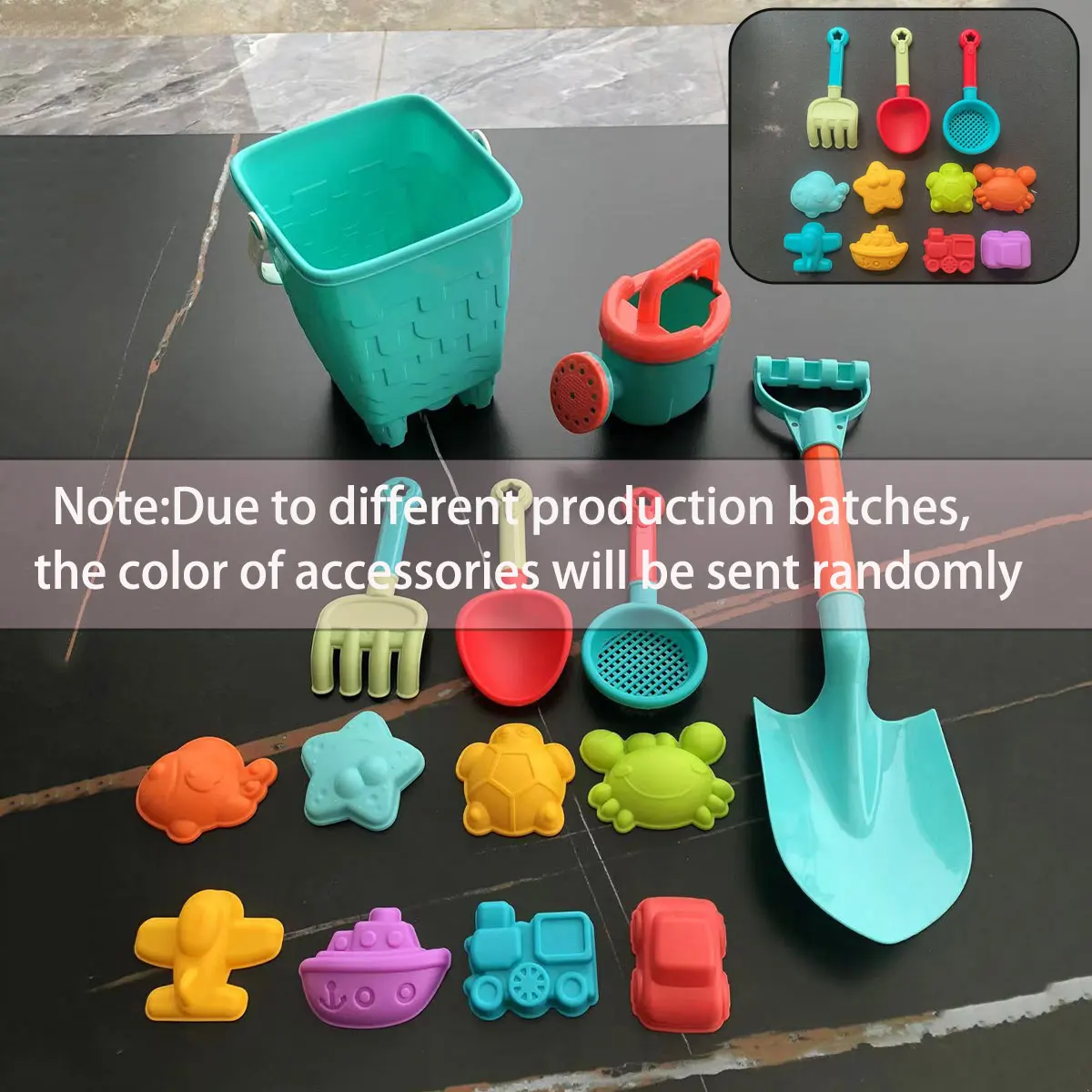 14/16 個子供ビーチおもちゃ夏の屋外ゲーム砂遊び水バケツシャベル子供ツールギフトアクセサリー色ランダム