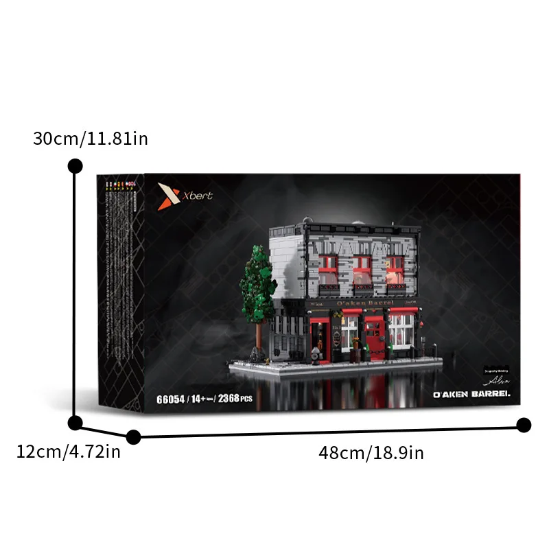 2368 PCS Retro Bar Building Set - Vintage Pub Model Brick Kit, DIY Modular House Decor for Adults Teens Age 14+