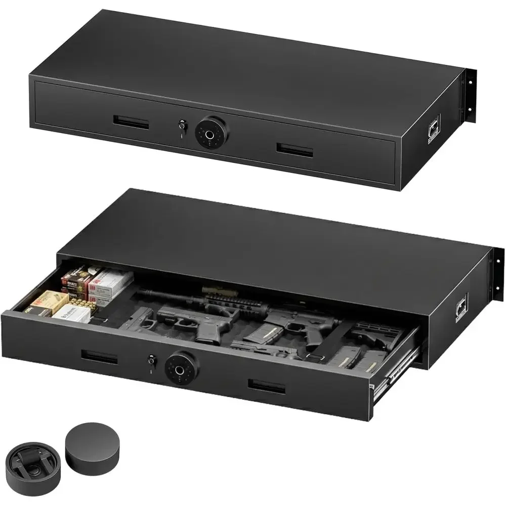 

360° Swivel Wheel Safe Storage for Firearms, Ammunition, and Accessories - Easy Install, Quiet Operation, Ideal for Home Use