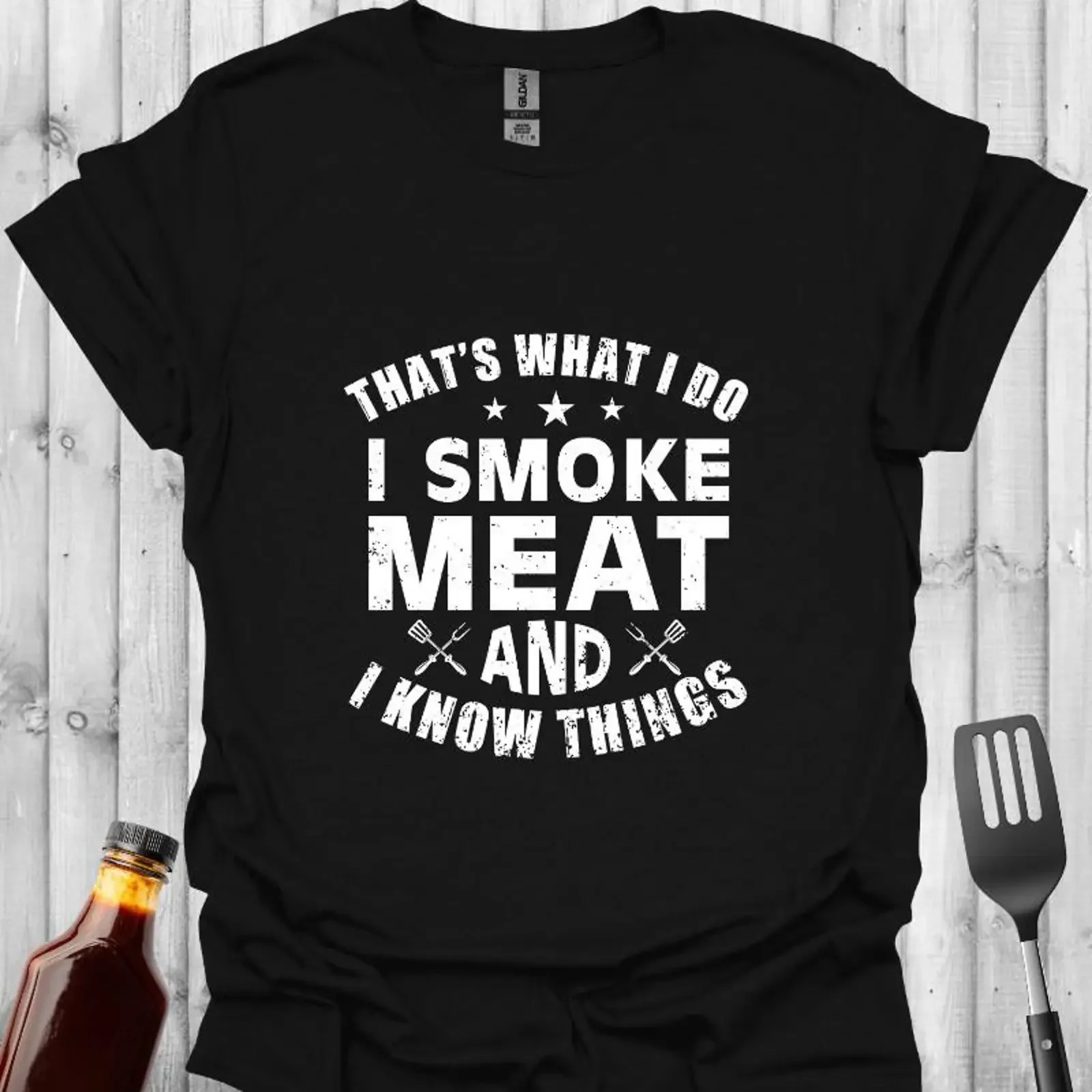 That s What I Do Smoke Meat T Shirt BBQ Pitmaster Humour vintage Washed Versatile Casual designer clothes Slightly fashion