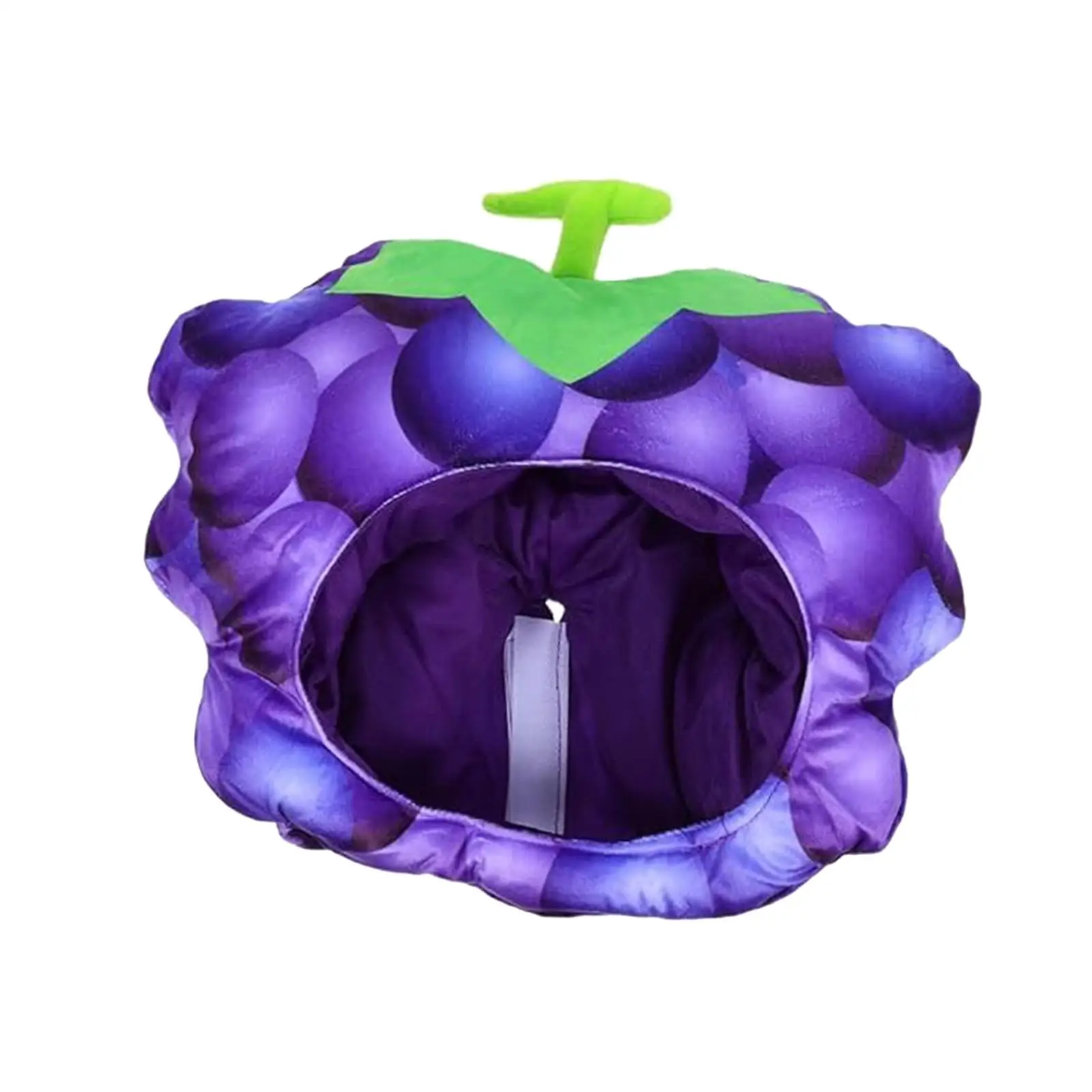 

Grape Themed Headgear Hat Plush Novelty Decoration Fruit Hat for Gift Cosplay