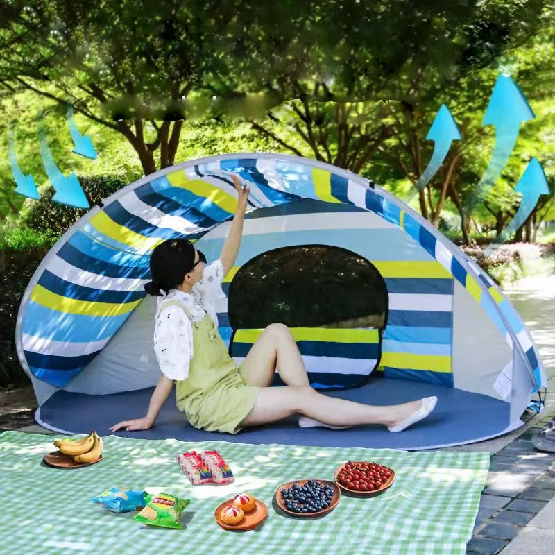 for Nature Hike Bushcraft Beach Tourist Awning Ultra-Light Portable Camping Tent Rainproof Sunscreen Quick-Open