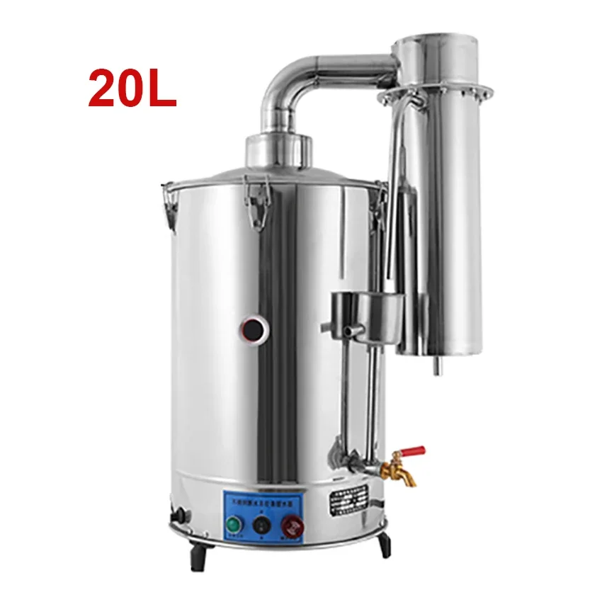 20L Lab Pure Water Distiller Electric Stainless Moonshine Distiller Laboratory Chemistry Distilled Water Machine Brewing Kit