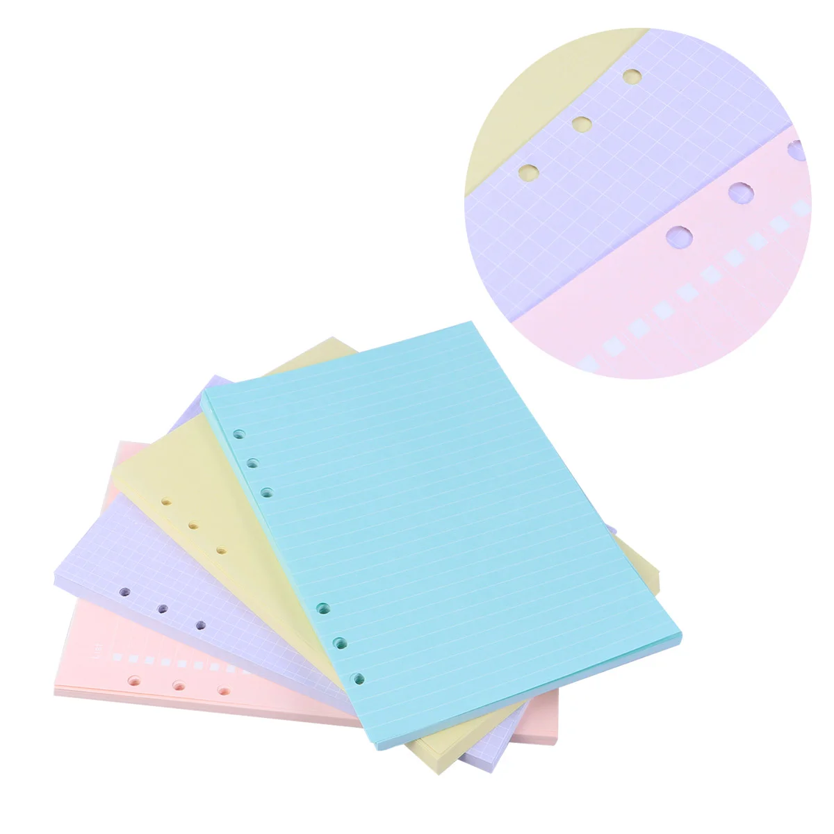4 Pcs The Notebook Hole Loose-leaf Paper Binder Colorful Tab Dividers Sorter Pages