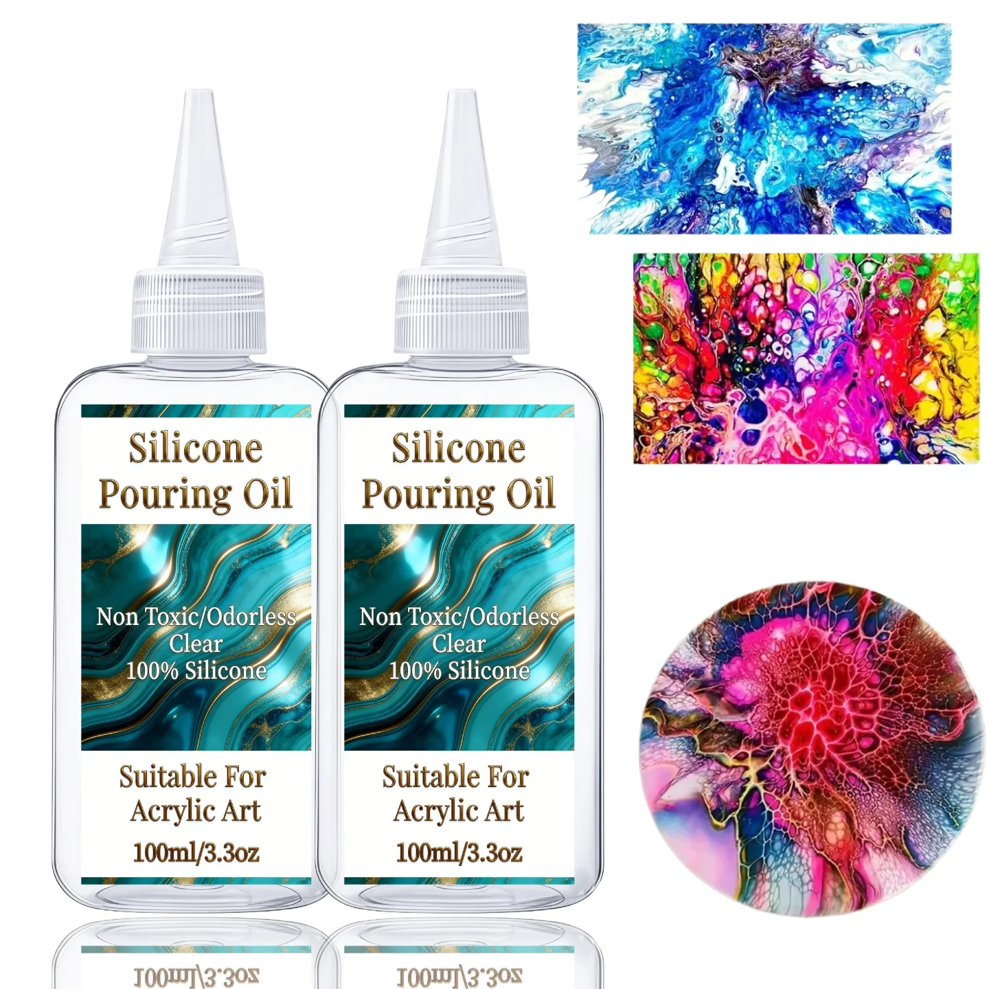 Silicone Acrylic Pouring Oil for Special Cell Creation, Acrylic Paint Pour -  Compatible with Painting Acrylic, Watercolor