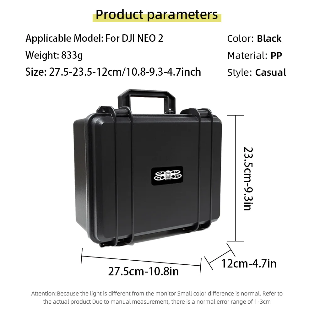 Draagbare veiligheidsbox voor DJI NEO 2 beschermende explosieveilige box harde schaal draagtas koffer voor DJI RC N3 drone accessoire