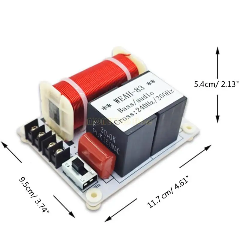 F62C 400W BASS SUPWOOFER CROSSOVER TERPLITION DISIDER SPEIDER
