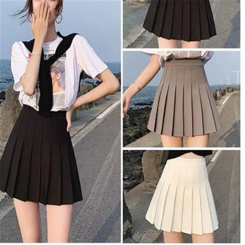 

Sexy Women Pleated Skirt Summer High Waist Chic A Line Ladies Pink Mini Skirt Korean Zipper Preppy Style Girls Dance Skirts NEW
