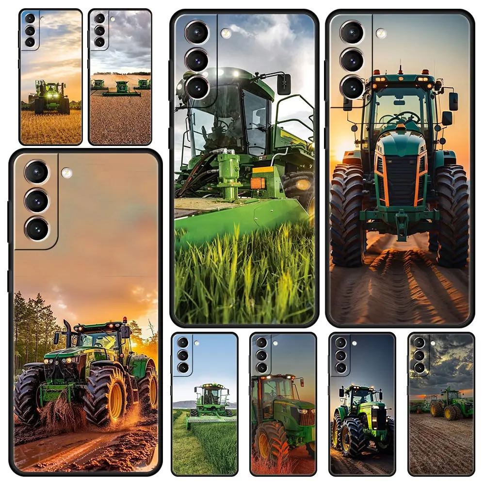 Phone Case For Samsung Galaxy S24 S23 S22 Ultra S20 S21 FE 5G S10 S9 Plus S10E S8 S7 Edge Silicone Cover Farm Vehicle Tractor