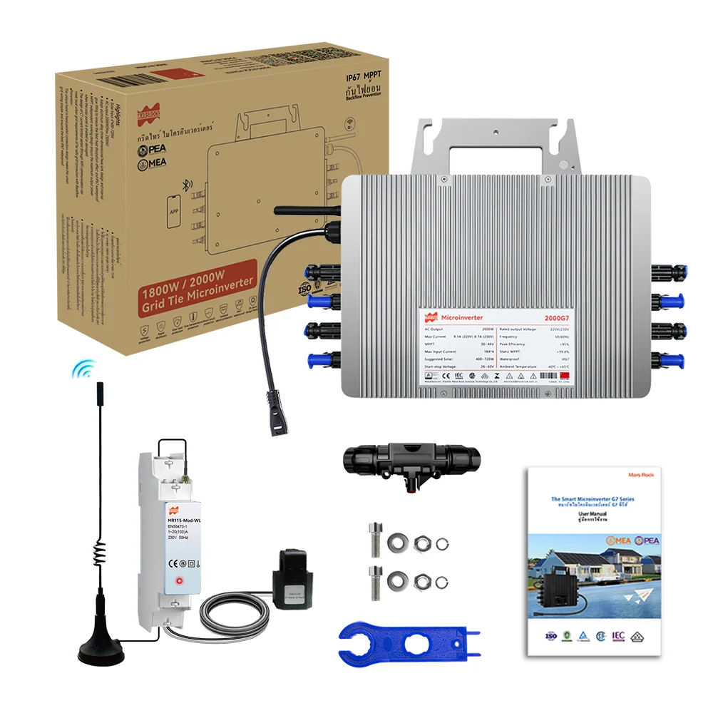 MPPT 2000W Mikro-Solarwechselrichter IP67 für den Haushalt mit WIFI DC26-60V Einfach zu Installierender Solar-Netzwechselrichter mit T-Verbinder – Detail 27