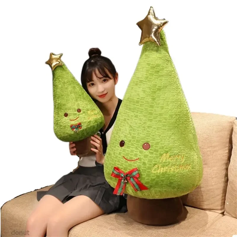 Cartoon Christmas Tree Plush Toys Cute Evergreen Plush Pillow Dolls Wishing Trees Stuffed Pant Pillow for Christmas Gift Decor