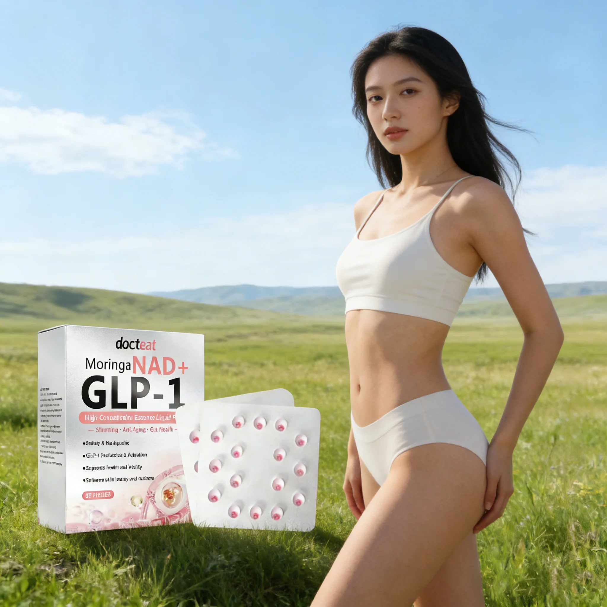 DOCTEAT GLP-1 Rapid Slimming Pill Detox Promote Intestinal Digeste Burn Fat Appetite Suppressant Weight Control Weight Loss Pill