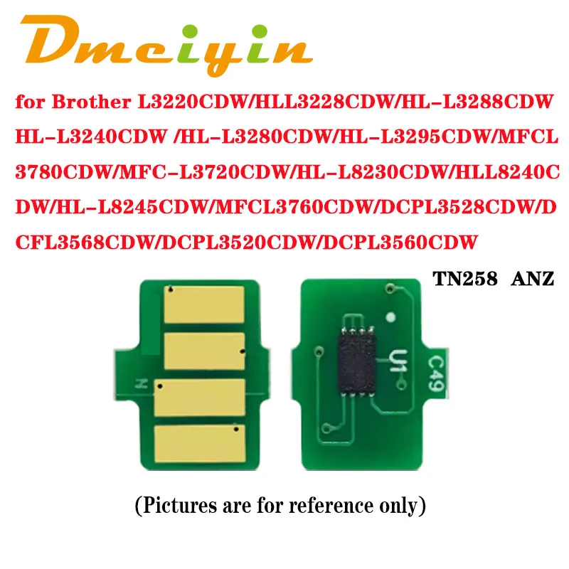 

for Brother TN258 Toner Chip L3220CDW/HLL3228CDW/HL-L3288CDW/HL-L3240CDW/HL-L3280CDW/HL-L3295CDW/MFCL3780CDW/MFC-L3720CDW