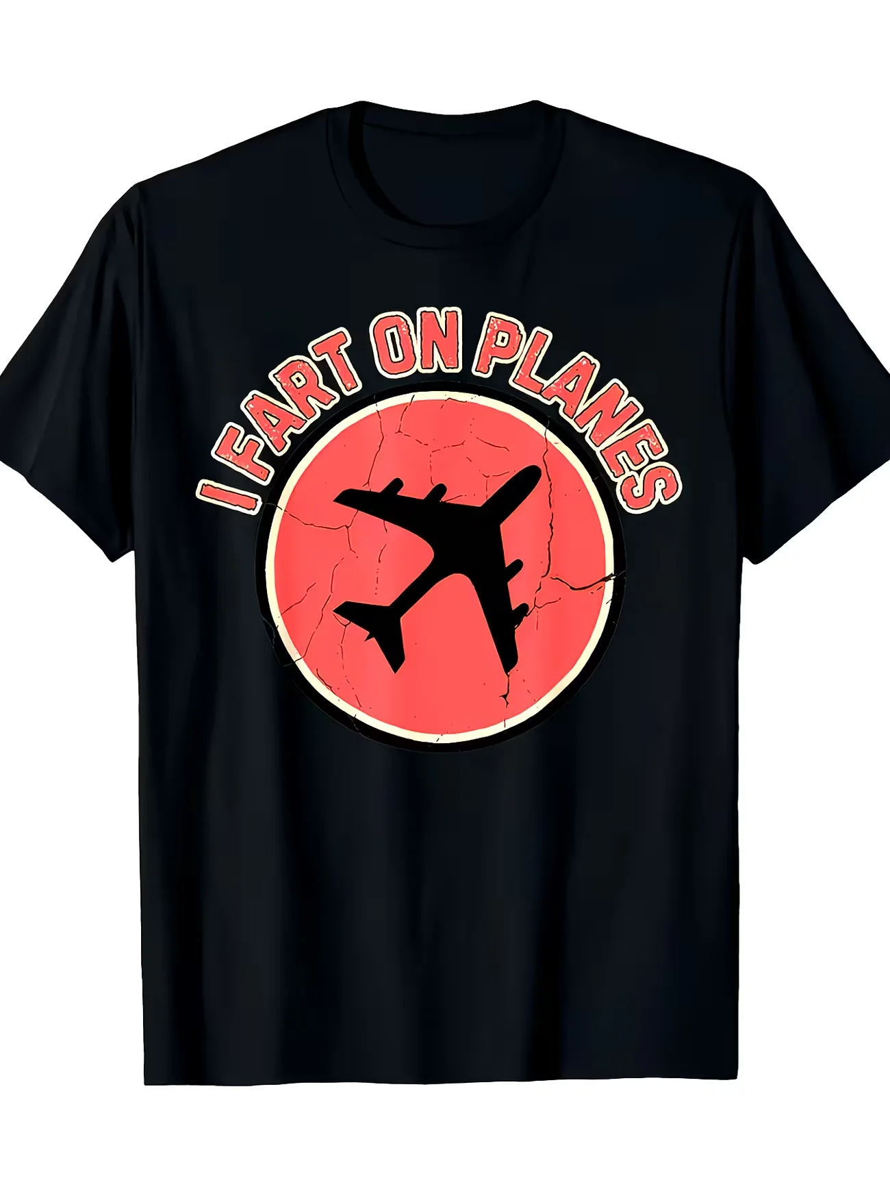 Men's I FART ON PLANES Graphic T Shirt Cotton Tee Summer Oversized Streetwear Ironic Humor Weirdcor Sarcastic Hilarious Vintage