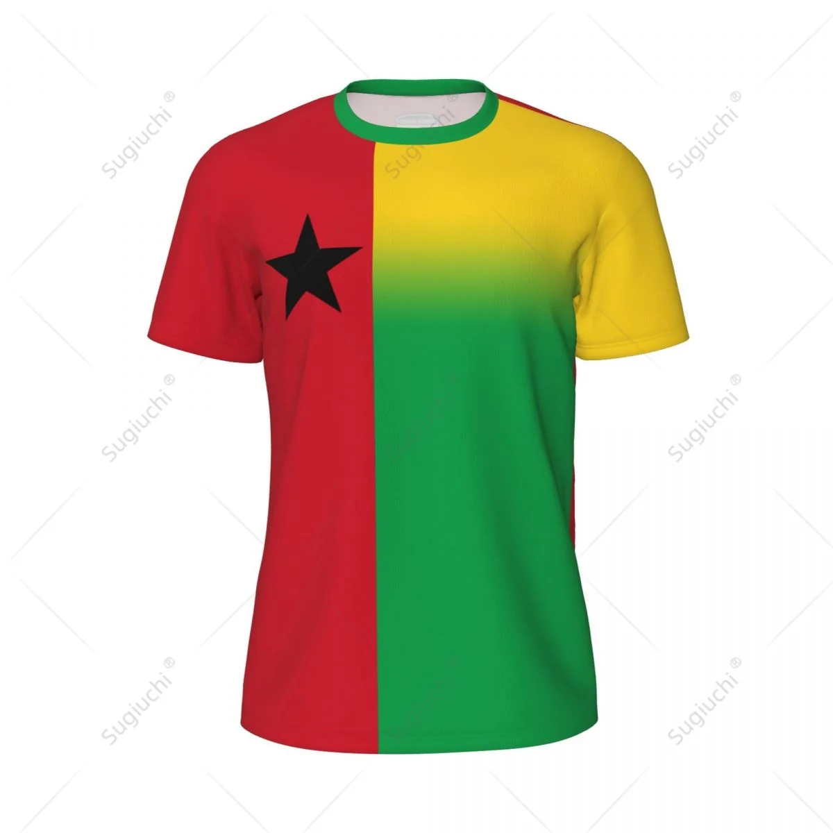 Camiseta deportiva de malla, ropa con bandera de Guinea para correr, fútbol, tenis, fútbol, Fitness, personalizada, impresa en 3D