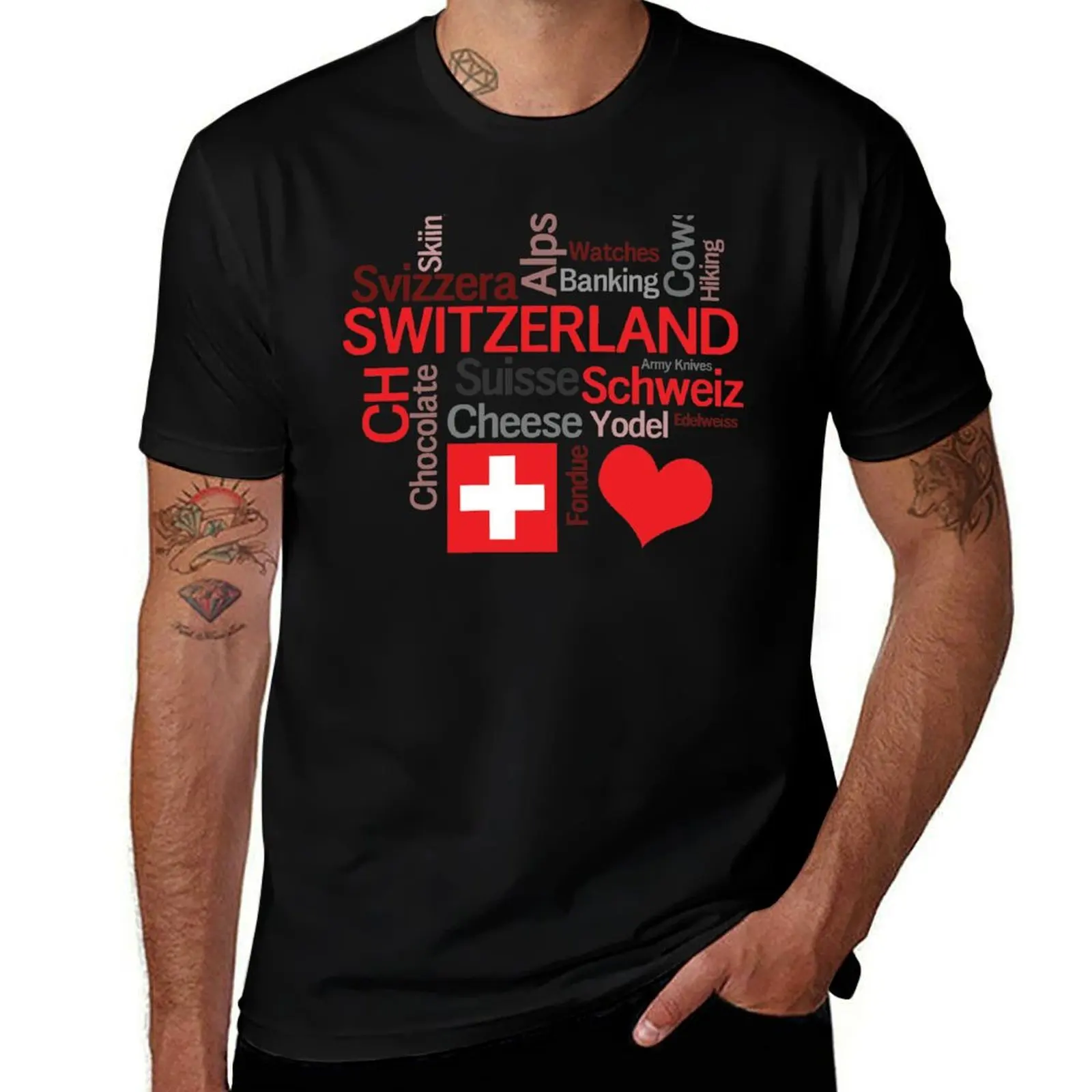 

I Love Switzerland T-Shirt man t shirt graphic t shirt man luxury T-Shirt