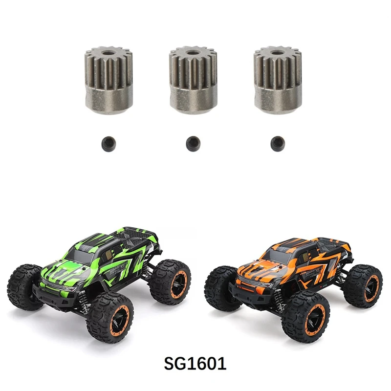 3 pezzi in metallo pignone ingranaggio motore 14T per HAIBOXING HBX 16889 16889A 16890 16890A SG1601 SG1602 RC auto pezzi di ricambio