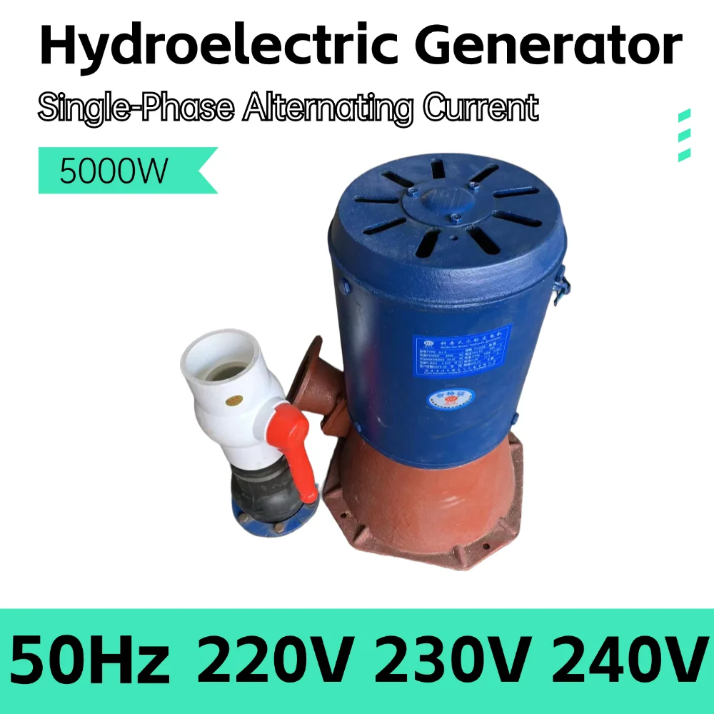 

5000W 6000W 8000W Hydraulic Generator Water Turbine 220V 230V 240V Single Phase AC Hydro Generator for Home Use