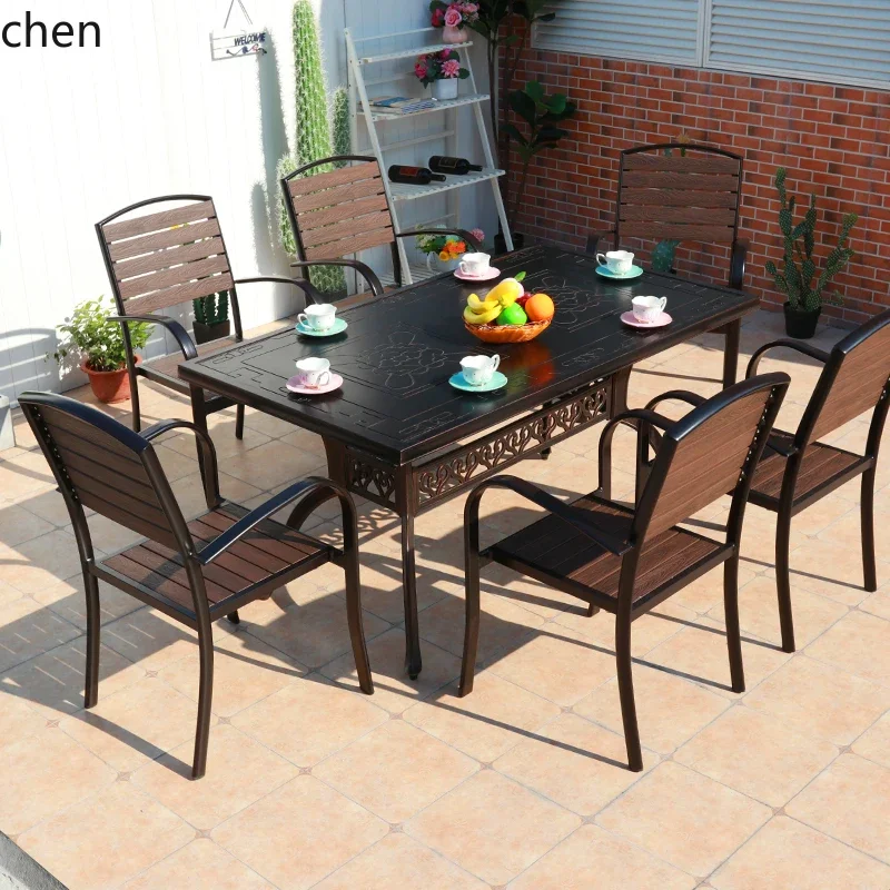 TQH-c13  cast aluminum table and chair combination courtyard balcony garden terrace home leisure