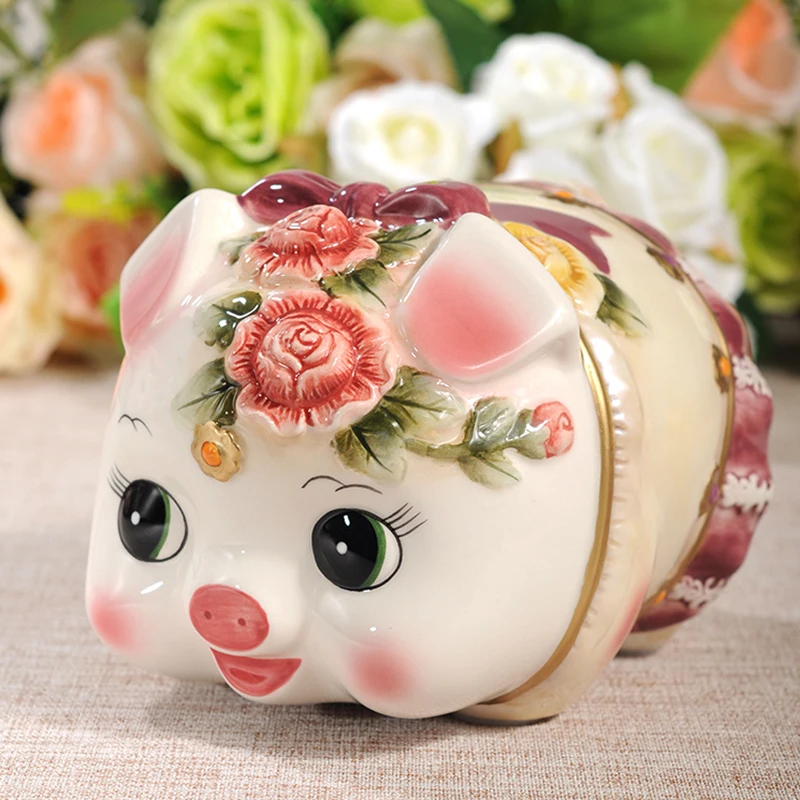 Safe Kids Money Boxes Gift Kawaii Cute Euro Coin Pig Mini Saving Lucky Hide Mystery Piggy Bank Storage Tirelire Home Decoration