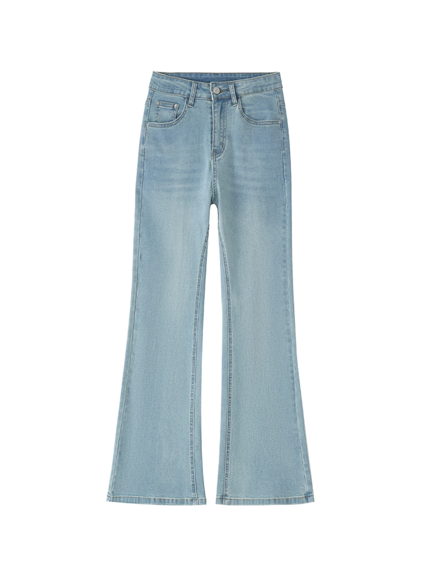 

Джинсы женские с высокой талией, расклешенные, зимние, больших размеров, эластичные, утягивающие, для фигуры «груша», свободного кроя