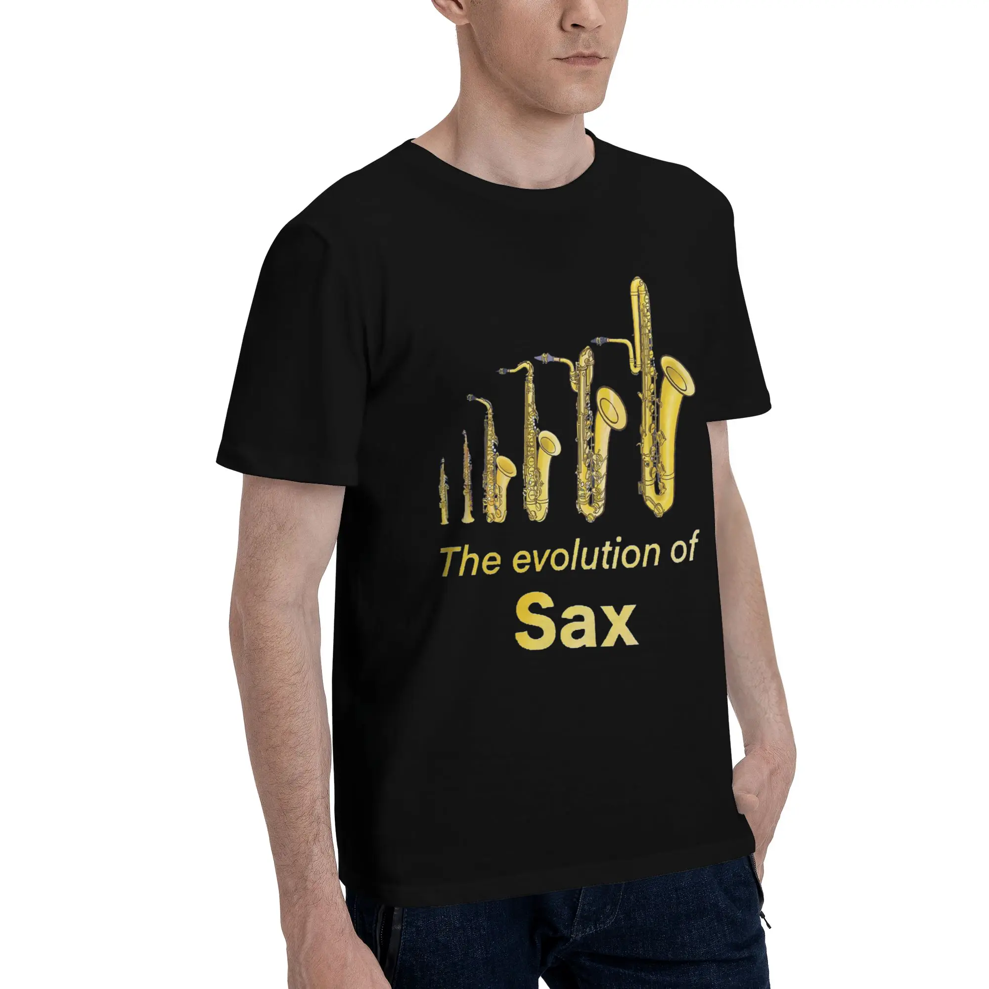 

Saxophone Player - Music Art Girls Y2k Graphic Men T-Shirt Oversized T Shirts Men's O-Neck Cotton Tees Short Summer Male
