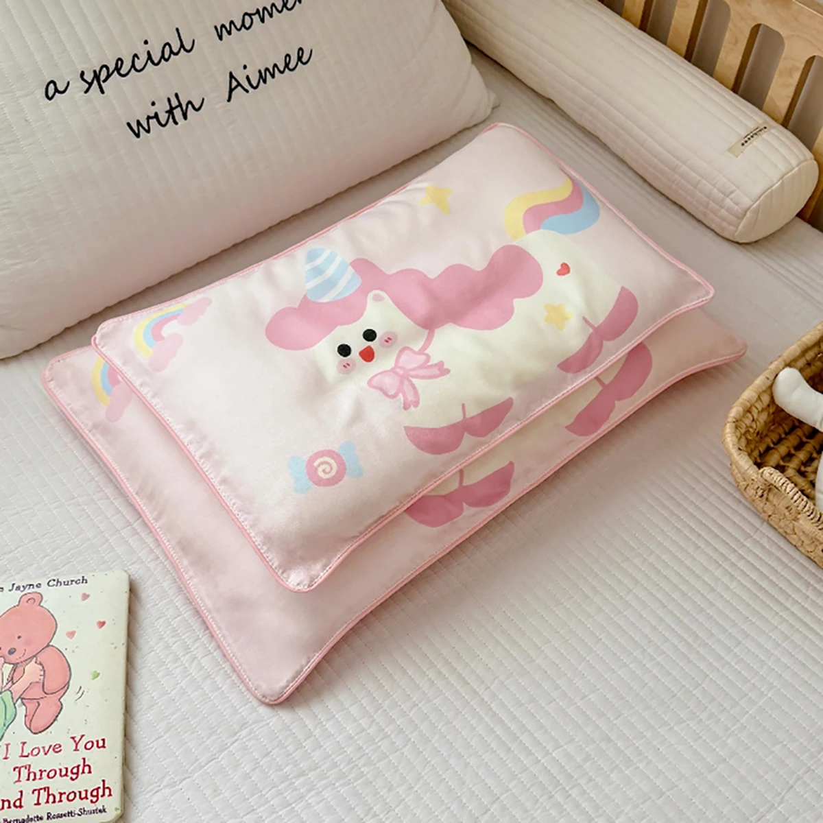 1 Pc 100% Cotton Gauze Pillowcase Cartoon Pillow Case Bedding Cookies Pillow Cover Envelope Custom Pillow Case Cover 30x50cm
