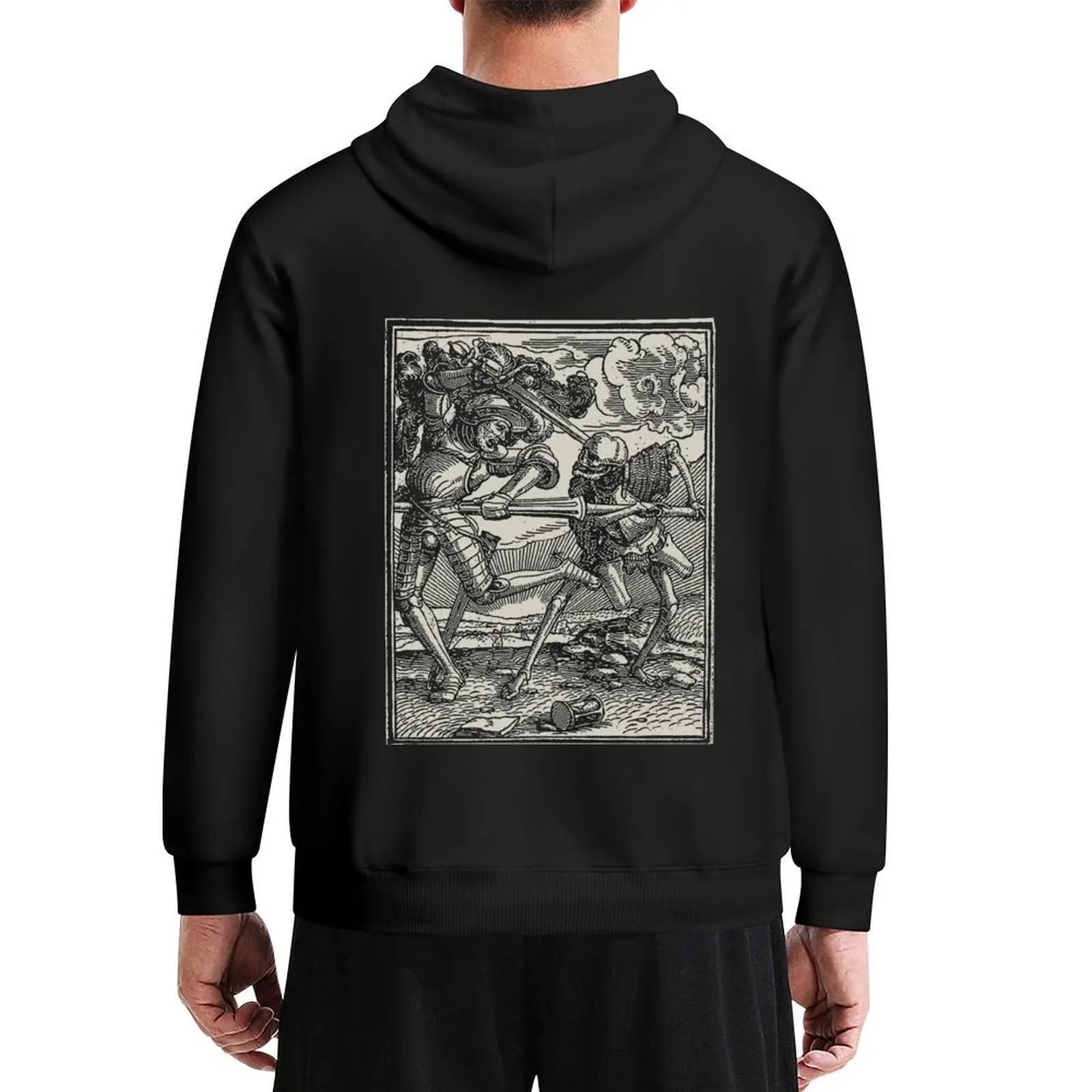

The soldier and death - danse macabre Hoodie men clothes men's clothes men's clothing new hoodies and sweatshirts
