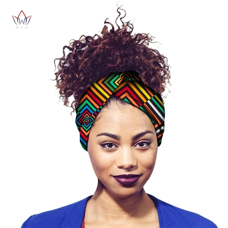 Africa Ankara Print Bandana Headscarf for Women BINTAREALWAX African Women Cotton Headbands Casual Fashion Style wyb736