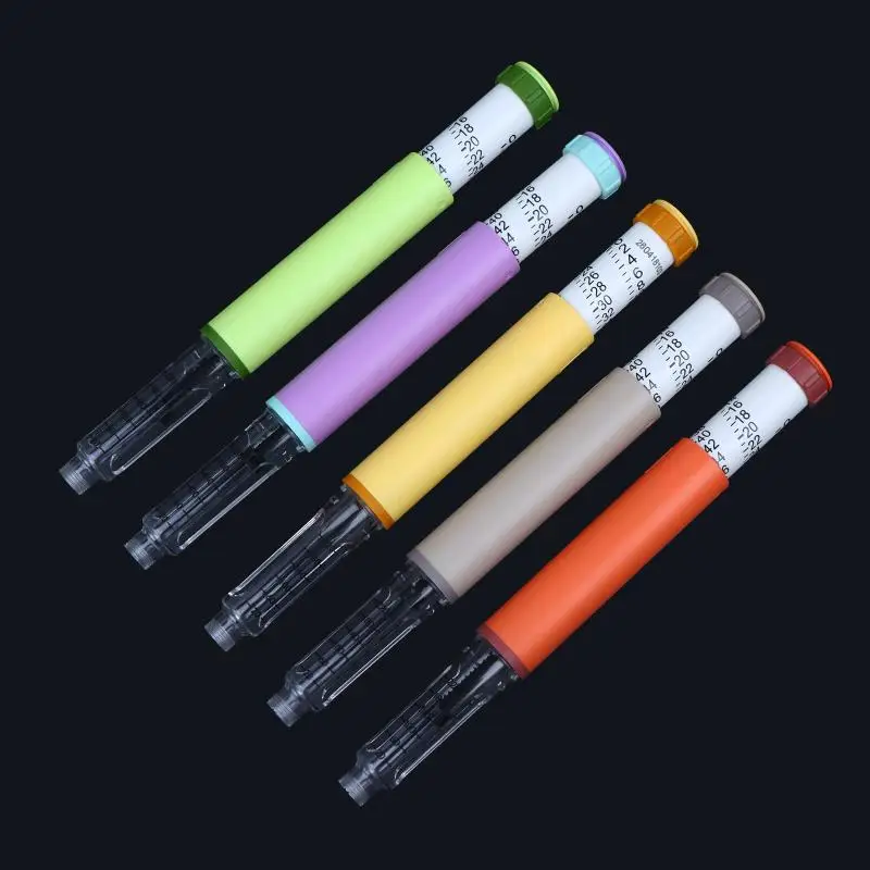 1Pcs 60IU Precise Dosing Injector Colorful Reusable 3ml Peptide Injection Pen Portable Multi Color Refillable Injector Pen