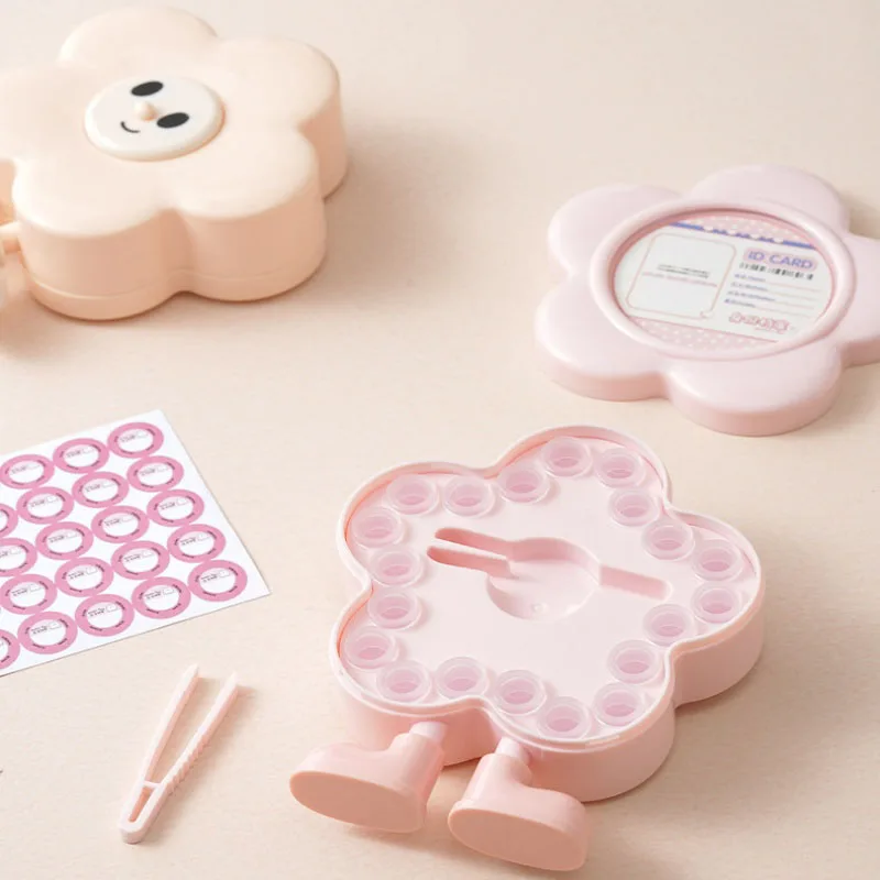 New Flower Shape Baby Teeth Box Fairy Tooth Souvenir Holder with Separate Compartments for Baby Lost Teeth Keepsake Gifts Box