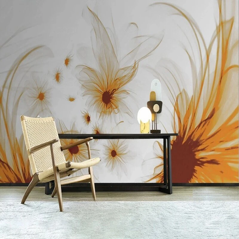 

MU8907 Custom Jewelry flowers gold heart-shaped TV sofa bedroom background wall